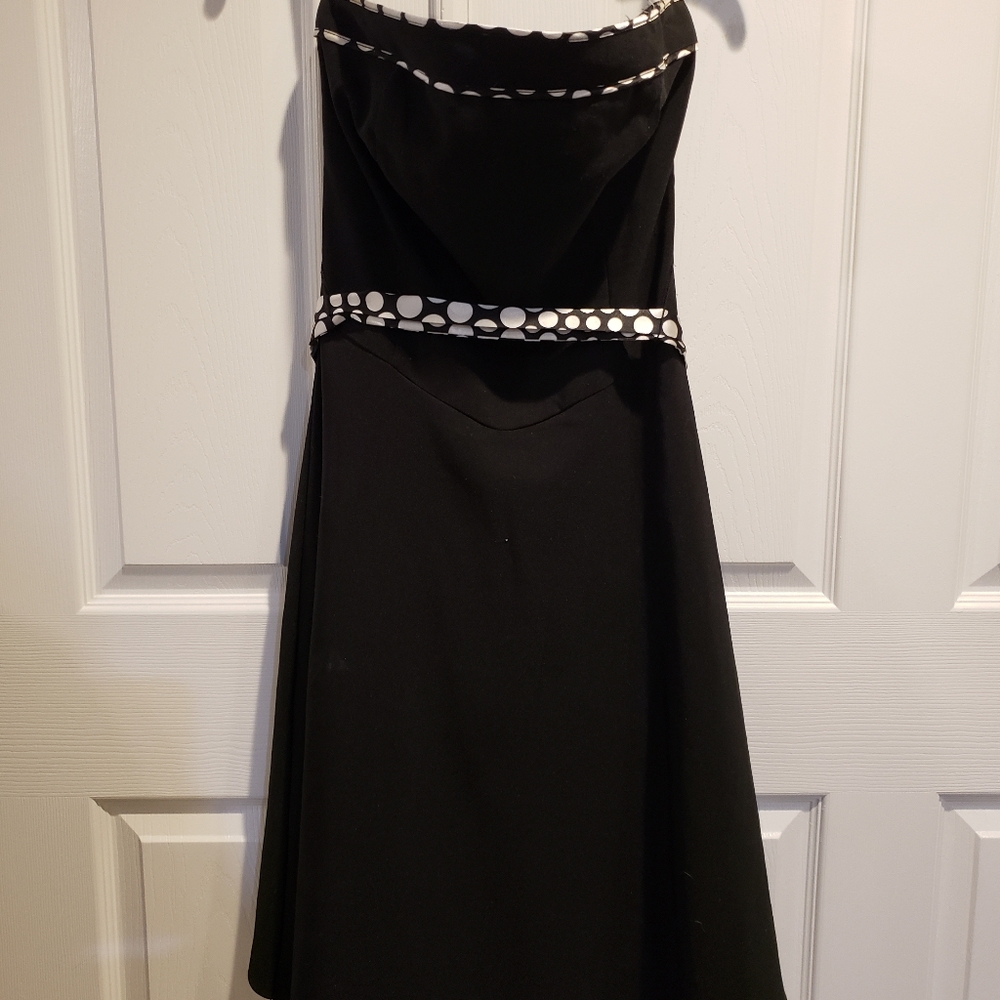 Black strapless dress
